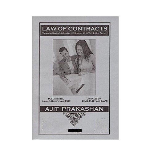 Ajit Prakashan's Law of Contracts Notes For LL.M Sem - III by Dr. K. M. Bawge